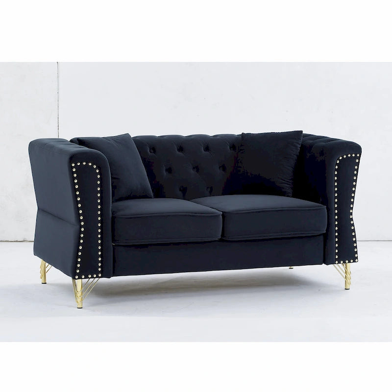 Canapé en velours Chesterfield 60.2