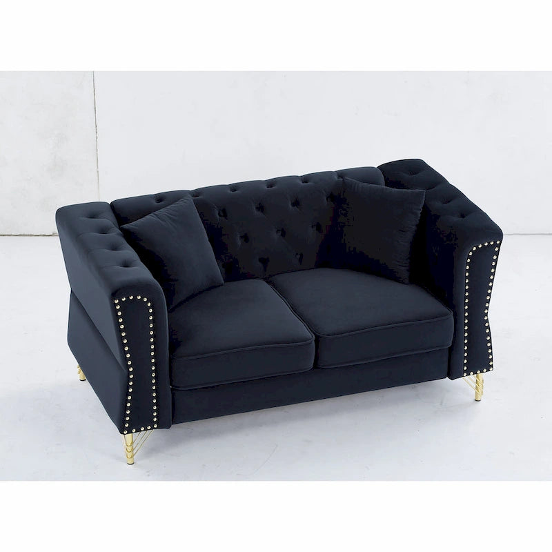 Canapé en velours Chesterfield 60.2