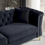 Canapé en velours Chesterfield 60.2