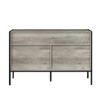 Commode en bois à 7 tiroirs, Armoire de rangement en bois pour chambre à coucher, Meuble à vêtements solide avec cadre en acier robuste