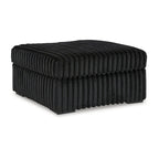 Ottoman d'appoint surdimensionné noir Midnight-Madness