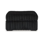 Ottoman d'appoint surdimensionné noir Midnight-Madness