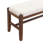 Table de salle à manger avec plateau effet marbre, 2 chaises rembourrées et banc avec pieds en bois