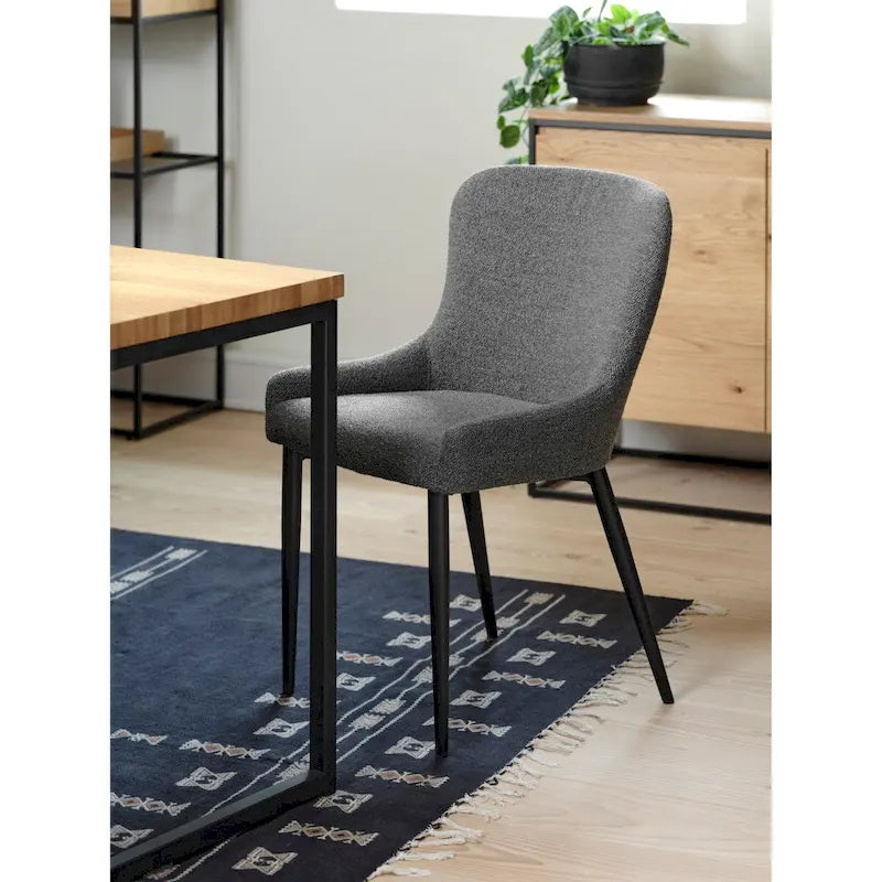 Chaises de salle à manger Boucle avec pieds en acier noir