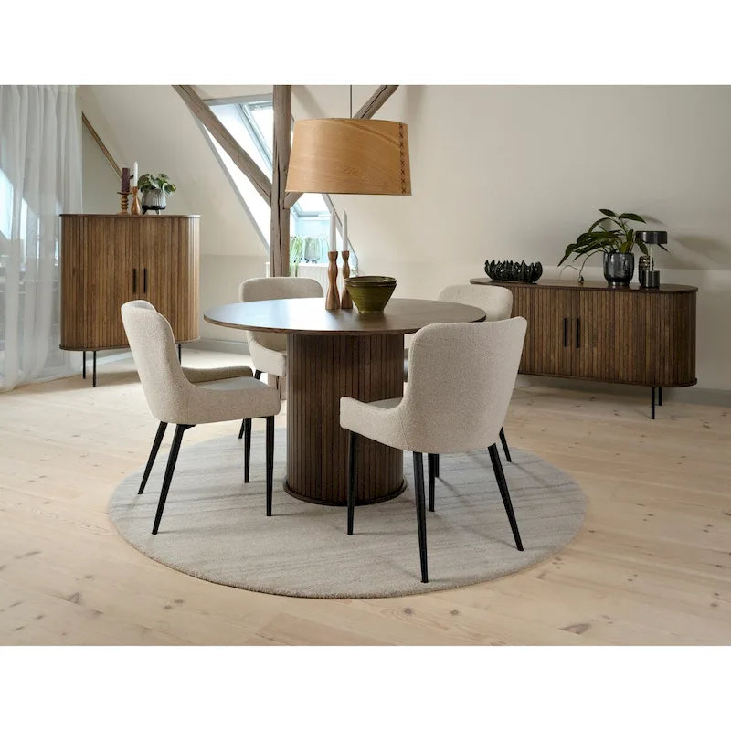 Chaises de salle à manger Boucle avec pieds en acier noir