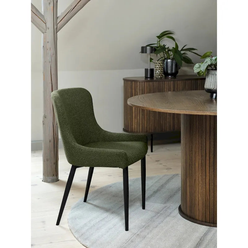 Chaises de salle à manger Boucle avec pieds en acier noir