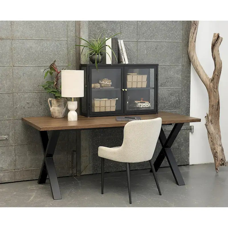 Chaises de salle à manger Boucle avec pieds en acier noir