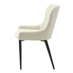 Chaises de salle à manger Boucle avec pieds en acier noir
