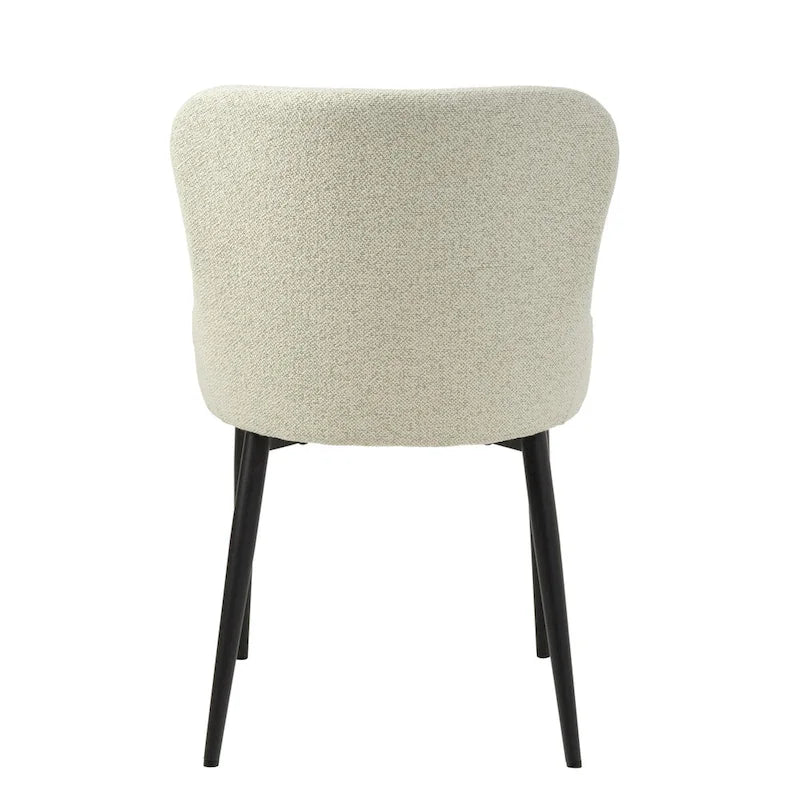 Chaises de salle à manger Boucle avec pieds en acier noir
