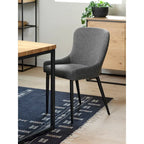 Chaises de salle à manger Boucle avec pieds en acier noir