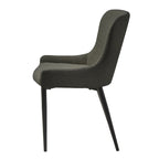 Chaises de salle à manger Boucle avec pieds en acier noir