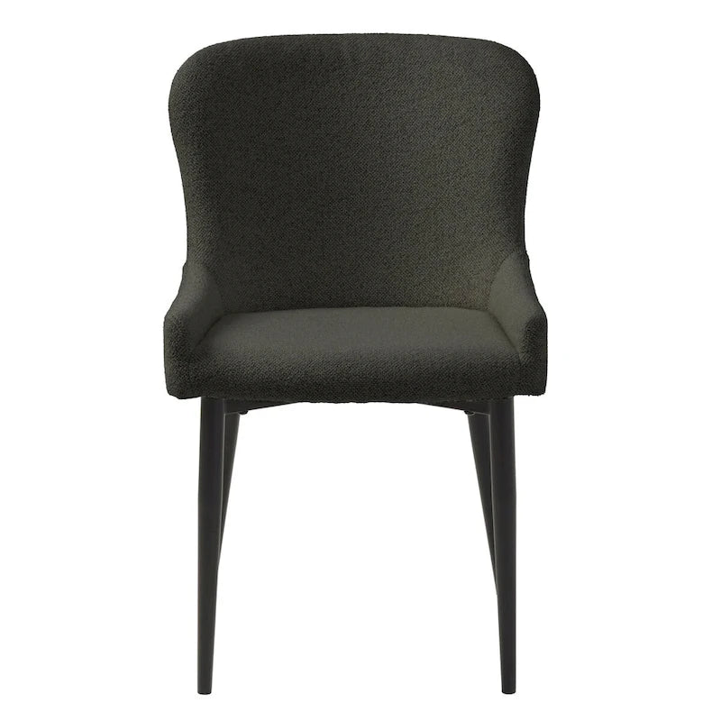 Chaises de salle à manger Boucle avec pieds en acier noir