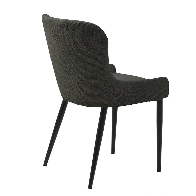 Chaises de salle à manger Boucle avec pieds en acier noir