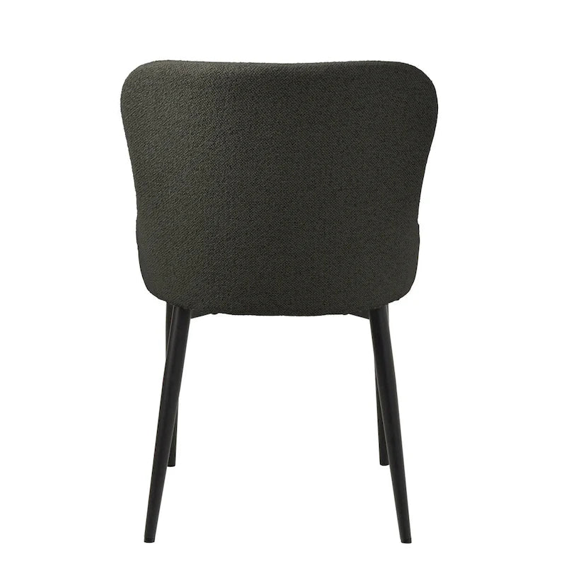 Chaises de salle à manger Boucle avec pieds en acier noir