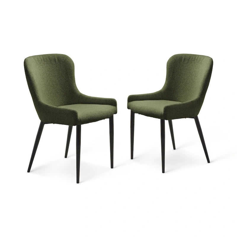 Chaises de salle à manger Boucle avec pieds en acier noir