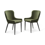 Chaises de salle à manger Boucle avec pieds en acier noir