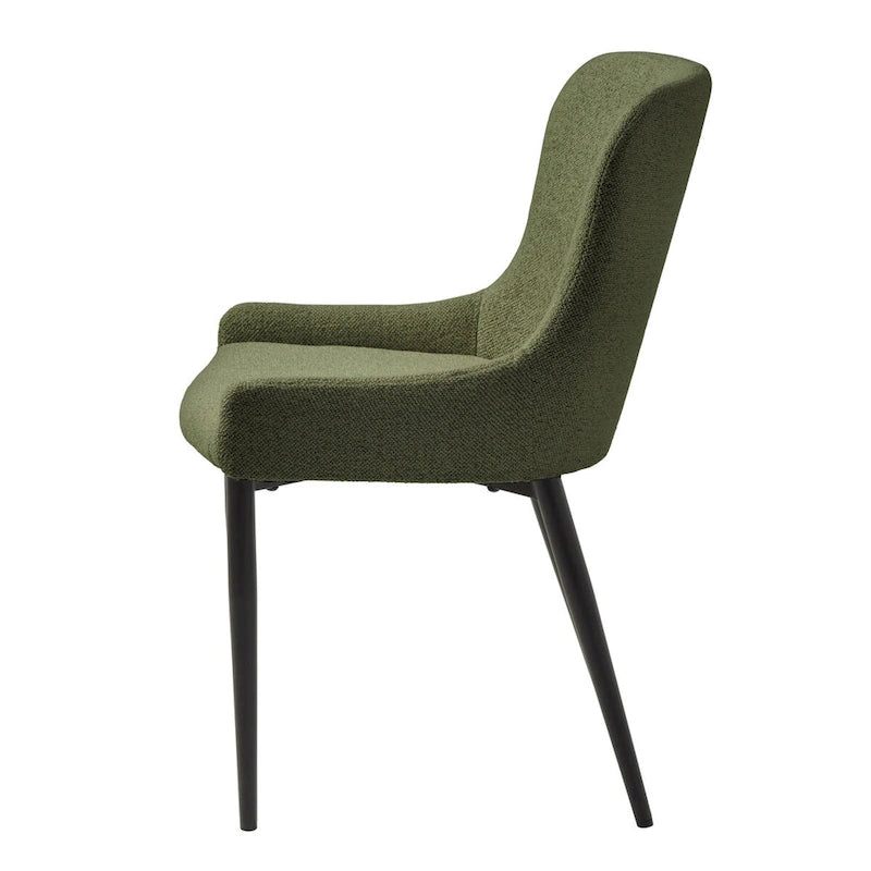 Chaises de salle à manger Boucle avec pieds en acier noir