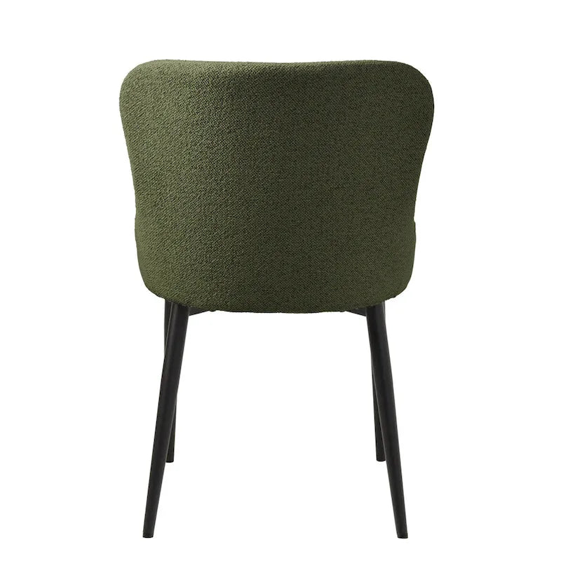 Chaises de salle à manger Boucle avec pieds en acier noir