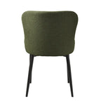Chaises de salle à manger Boucle avec pieds en acier noir