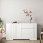 Buffet de rangement avec tiroirs et portes, grand buffet de café avec étagères réglables