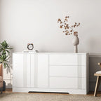 Buffet de rangement avec tiroirs et portes, grand buffet de café avec étagères réglables