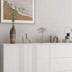 Buffet de rangement avec tiroirs et portes, grand buffet de café avec étagères réglables