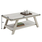 Table basse contemporaine en bois avec étagère