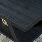 Table basse contemporaine en bois avec étagère