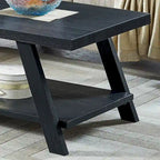 Table basse contemporaine en bois avec étagère