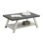 Table basse contemporaine en bois avec étagère