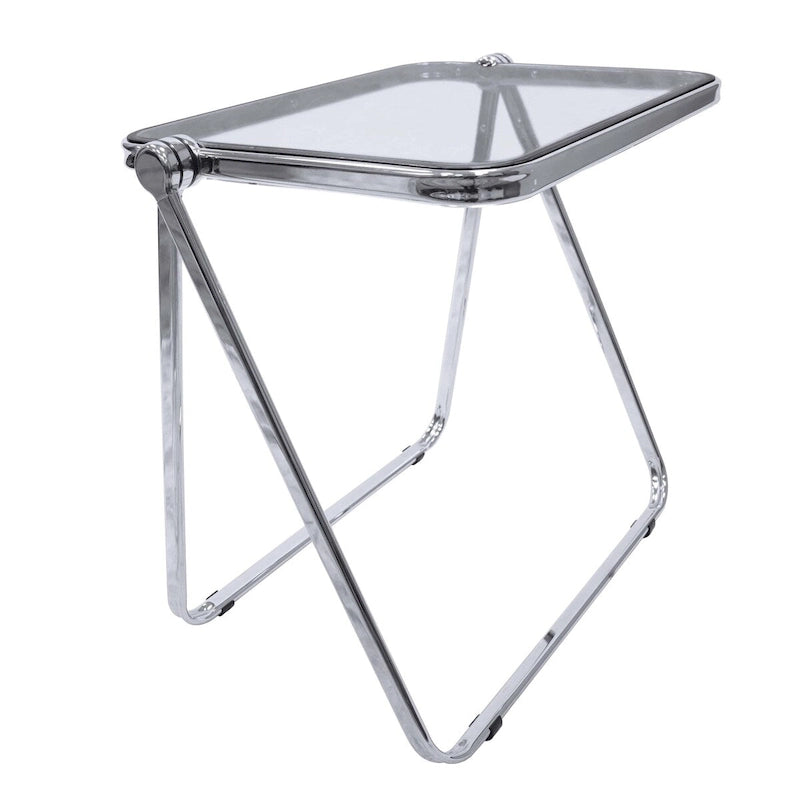 Table d'appoint pliante en plastique Lawrence Square avec cadre en fer