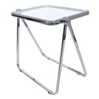 Table d'appoint pliante en plastique Lawrence Square avec cadre en fer