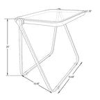 Table d'appoint pliante en plastique Lawrence Square avec cadre en fer