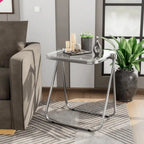 Table d'appoint pliante en plastique Lawrence Square avec cadre en fer