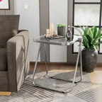 Table d'appoint pliante en plastique Lawrence Square avec cadre en fer