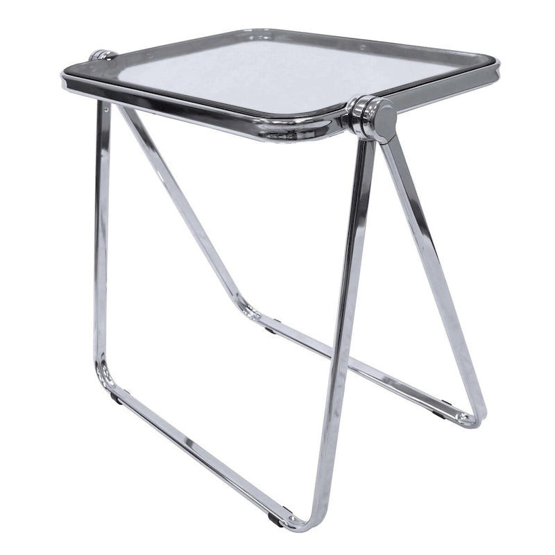 Table d'appoint pliante en plastique Lawrence Square avec cadre en fer