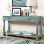 Console en bois avec 3 tiroirs et 1 étagère inférieure