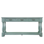 Console en bois avec 3 tiroirs et 1 étagère inférieure