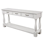 Console en bois avec 3 tiroirs et 1 étagère inférieure