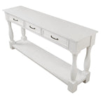 Console en bois avec 3 tiroirs et 1 étagère inférieure