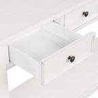 Console en bois de pin avec 4 tiroirs et étagère inférieure pour entrée ou couloir