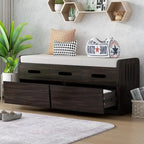 Banc de rangement avec 2 tiroirs et espace de rangement dissimulé