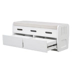 Banc de rangement avec 2 tiroirs et espace de rangement dissimulé
