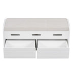 Banc de rangement avec 2 tiroirs et espace de rangement dissimulé