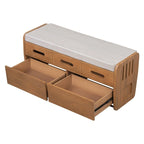 Banc de rangement avec 2 tiroirs et espace de rangement dissimulé