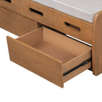 Banc de rangement avec 2 tiroirs et espace de rangement dissimulé