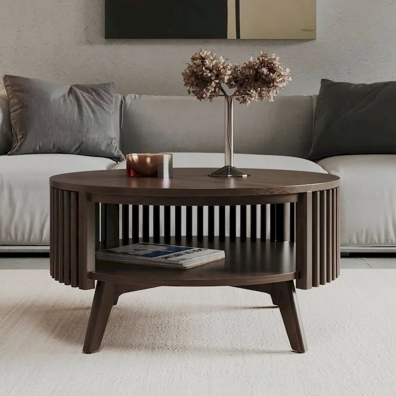 Table basse Sierra moderne du milieu du siècle avec rangement