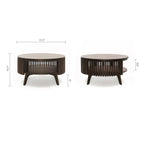 Table basse Sierra moderne du milieu du siècle avec rangement