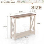 Console étroite avec espace de rangement - 11,8P x 39,4L x 31,5H
