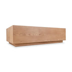 Table basse rectangulaire en chêne rustique
